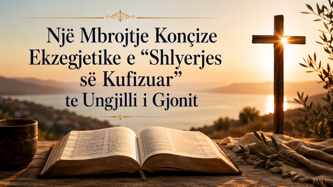 Një Mbrojtje Konçize Ekzegjetike e “Shlyerjes së Kufizuar” te Ungjilli i Gjonit
