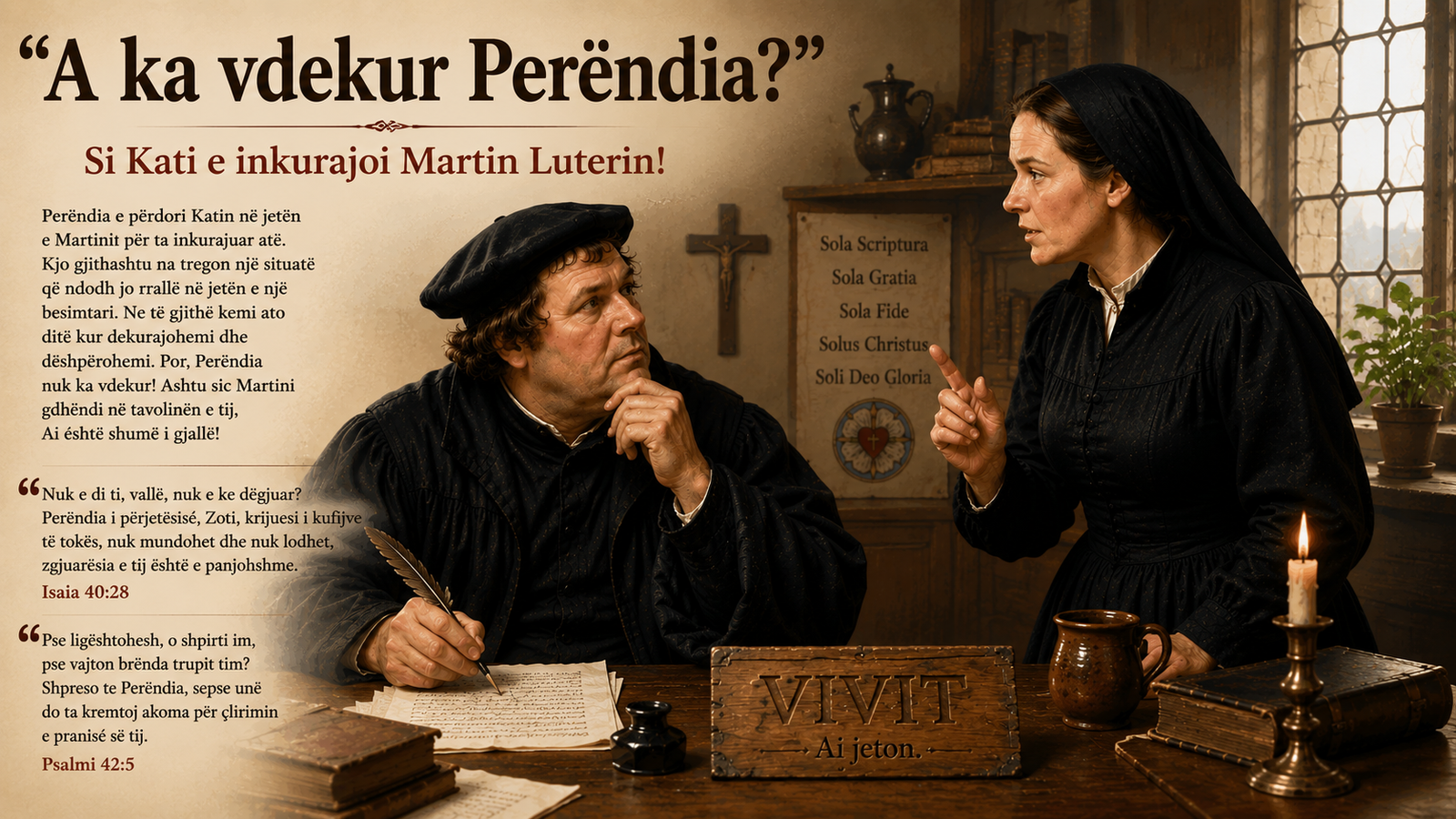“A ka vdekur Perëndia?” – Si Kati e inkurajoi Martin Luterin!