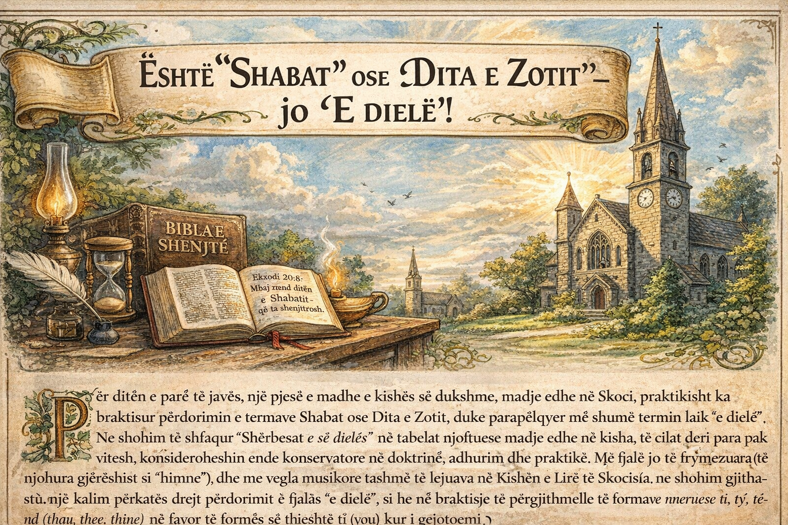 Është “Shabat” ose “Dita e Zotit” – jo “E dielë”!